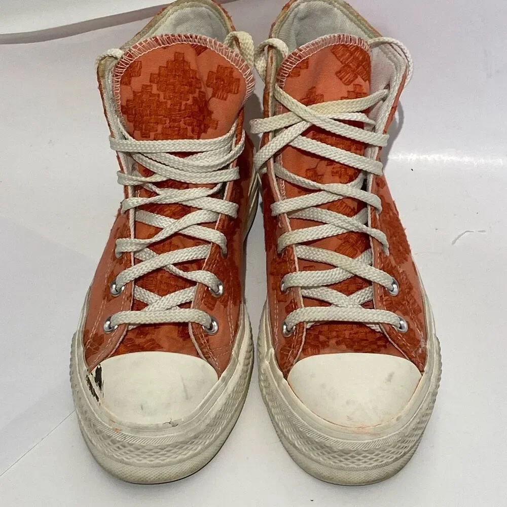 Converse Womens Mantra Orange All Star Chuck Taylor Lift Platform Sneaker Size 8